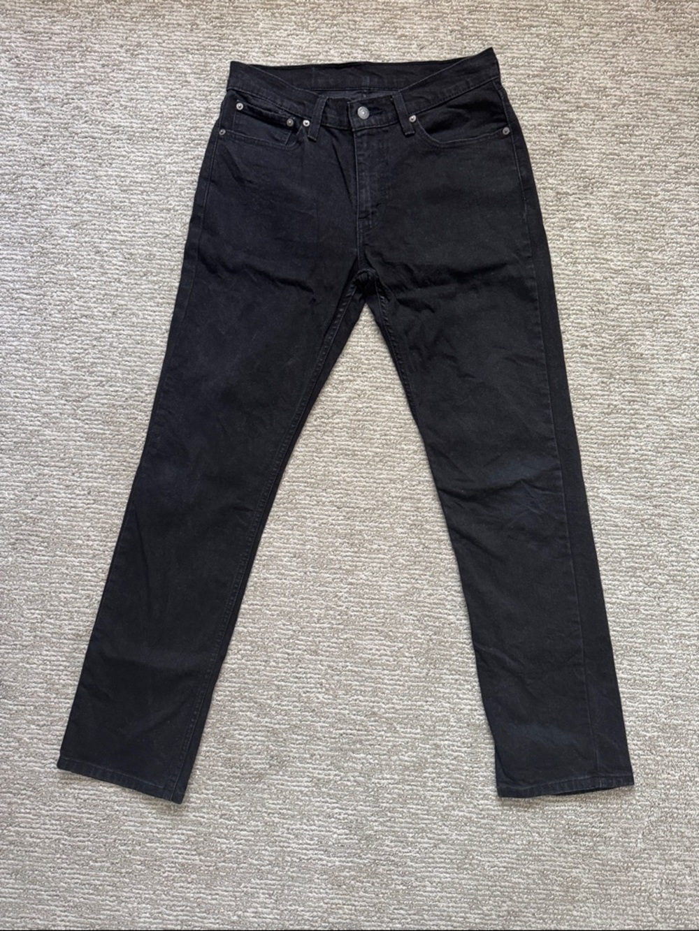 Levi 511 31x33 Black Denim Jeans Slim Fit Cotton Stretch